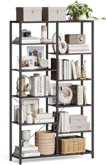 Songmics 'Vasagle' Bücherregal mit 5 Ebenen, Holz/Stahl schwarz, 100 x 30 x 170 cm