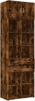 Hochschrank Räuchereiche 70x42,5x225 cm Holzwerkstoff 3281340