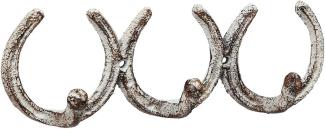 3er Haken aus Gusseisen - Hufeisen  (85522)