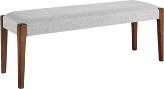 Bank ELYRIA Dunkler Holzfarbton Stoff