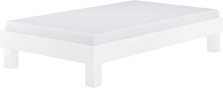 Erst-Holz Holzbett 120x200 mit Rollrost und Matratze