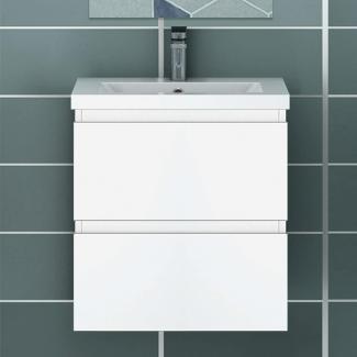 Acezanble gäste wc waschbecken mit unterschrank 50 cm Badmöbel Weiß