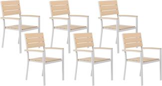 Gartenstuhl 6er Set COMO Beige