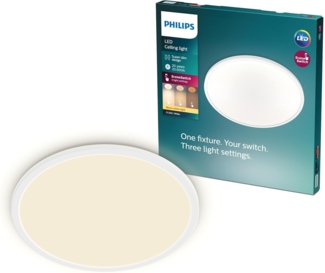 Philips Superslim CL550 Ceiling lamp Ø550 mm LED 36W 2700K SceneSwitch IP20 White