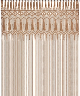 Cozyor Türvorhang Makramee 132x200 cm Boho Vorhang Fenstervorhang Raumteiler, Schlaufen (1 St), Baumwolle, braun Schlaufen Wandteppich Wandbehang Raumtrenner Hochzeit