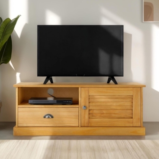 IDIMEX Lowboard VENETA, Tv Lowboard mit 1 Tür & 1 Schublade aus Kiefer Massivholz natur
