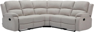 Vente-unique - Eckrelaxsofa - melierter Stoff - Beige - RIETI