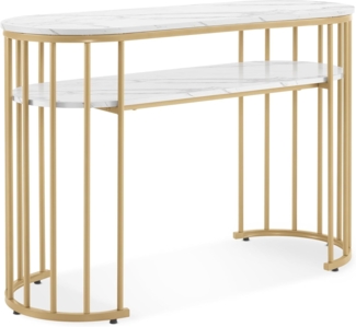 MCombo Schminktisch M MCombo Schreibtisch Schminktisch, Nageltisch 2482, Marmor-Weiß, 2 offenen Ablage, Computertisch, MDF