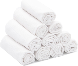 ZOLLNER Waschlappen, (10-St), 35x50 cm, 100% Baumwolle