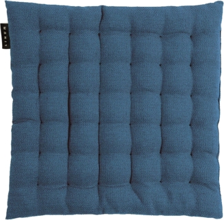 LINUM PEPPER Elegantes Sitzkissen 40x40 cm, 100% Baumwolle, Maschinenwaschbar, Indigoblau