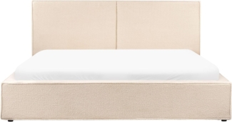 Bett mit Stauraum Bouclé MOISSAC 180 x 200 cm Beige