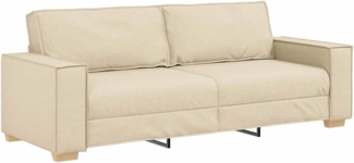 vidaXL 3-Sitzer-Sofa Creme Stoff 4104997