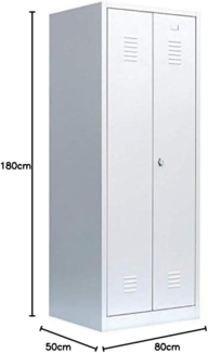 Wäscheschrank Kleiderschrank Stahl Lagerschrank Aktenschrank PutzSpind Werkzeugschrank 515710 Lichtgrau