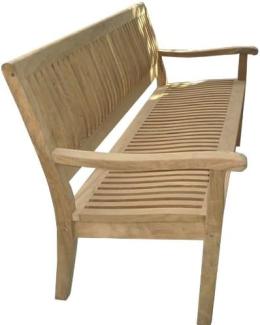 Premium Teak Gartenbank Kingsbury Teakbank Parkbank Armlehnen nachhaltig 150cm