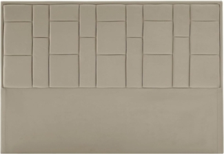 Vente-unique - Bettkopfteil - 180 cm - Samt - Taupe - HERMINE