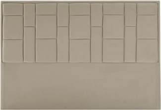 Vente-unique - Bettkopfteil - 180 cm - Samt - Taupe - HERMINE