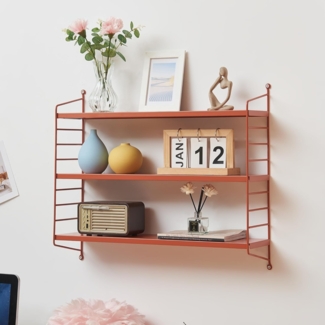 Modulares Wandregal Strängnäs Ziegelrot [en. casa]