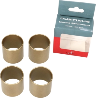 Justinus Serviettenring LifeStyle 4x Serviettenringe gold rund Edelstahl Serviettenhalter, Edelstahl
