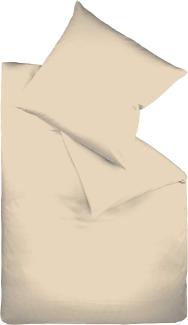 Fleuresse Uni Interlock Jersey Bettwäsche Colours|135x200 cm + 80x80 cm| beige