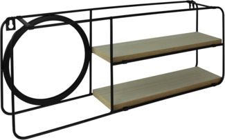 Wandregal 50x10xH19 Metall - Schwarz