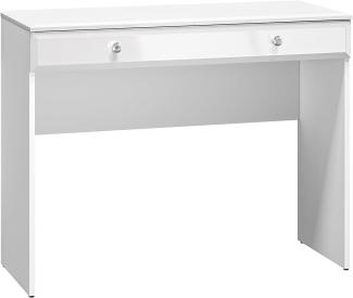 Schminktisch "Glamour" Frisiertisch 100x41cm MDF weiß Hochglanz