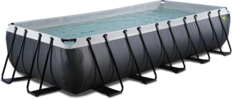 EXIT Black Leather Pool 540 x 250 x 100 cm mit Filterpumpe, schwarz
