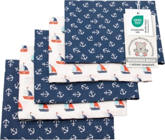 ZOLLNER Spucktuch, (5-tlg, Geschenk-Set), mit Geschenkbox, 80x80 cm, 100% Baumwolle