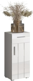 trendteam Kommode Badschrank Badezimmerschrank Badmöbel Weiß 37x83 cm