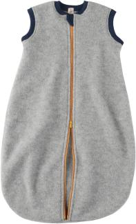 Engel Baby Schlafsack mit Rei?verschluss Wollfleece hellgrau melange - Gr??e 86/92 Kinder
