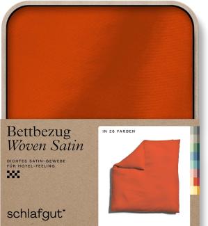 Schlafgut Woven Satin Bettwäsche|Bettbezug einzeln 200x200 cm| red-mid