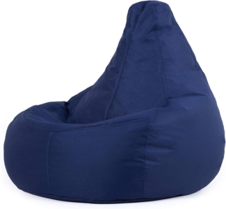 Bean Bag Bazaar Gaming Sitzsack „Recliner“, Gamer Sitzsack für Erwachsene und Kinder, Indoor Outdoor Sitzsack Sessel Gaming mit Füllung (Sitzsack, Dunkelblau)