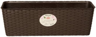 Stefanplast 2076026 Natural Blumenkasten mit Selbstbewässerung Mokka 50 x 18 x 16 cm