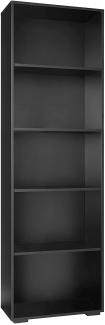 tectake Bücherregal Bücherständer Lexi 5 Fächer 60x30x190cm, Einzelstück, MDF