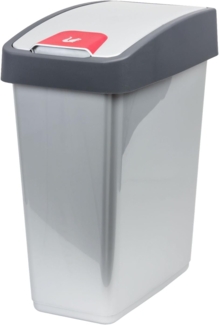 Keeeper 'Magne' Abfalleimer, Kunststoff, Silber / Anthrazit, 45 Liter