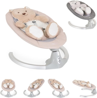 Moni Babywippe elektrische Ari Bär Melodien, Fernbedienung, Teddy-Bär Pad, Timer beige