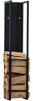 CLP Kaminholzständer Spark,schwarz-matt 80 cm