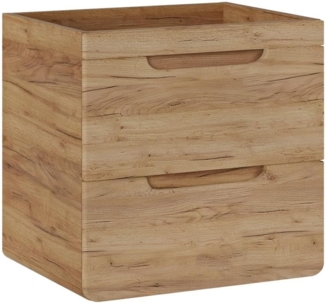 Vente-unique - Waschbeckenunterschrank hängend - Holzfarben - 60 cm - ARUBA