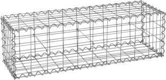 Gabione Steingabione Steinkorb 100x30x30 cm Wand Drahtkorb Metallkorb Mauer