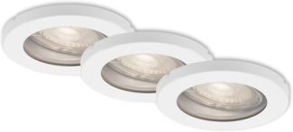 Di-Ka LED Einbauleuchte Kowali 3er Set weiß Ø 8,5 cm 4,7W, warmweiß