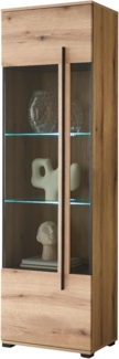 Vitrine Design-D in Evoke Eiche 60 x 200 cm