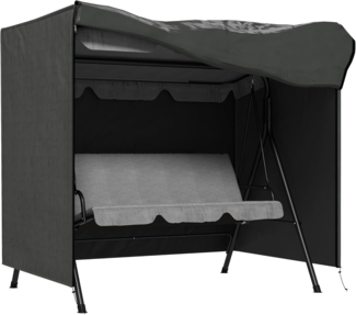 Outsunny Gartenmöbel-Schutzhülle 3 Sitzer, wasserabweisend, winterfest (UV-Beständig Abdeckplane, 1-St, Hollywoodschaukel Abdeckung), Reißfest 420D Oxford Gewebe, 177 x 114 x 152 cm Dunkelgrau
