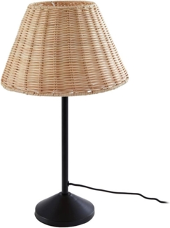 Lindby Tischleuchte Zyralia, Holz Schwarz IP20, 1 x 15 W LED