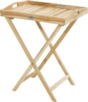 Tabletttisch - Eco-Teak Natur - 60 x 74 x 45cm (BxHxT)