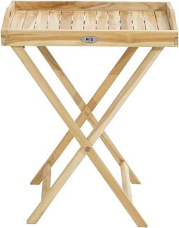 Tabletttisch - Eco-Teak Natur - 60 x 74 x 45 cm (BxHxT)