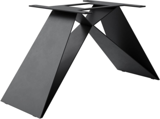 V-Gestell Flachstahl Metall Schwarz für Ausziehtische von 180-300 cm