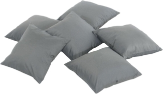 CLP 6x Deko-Kissen 45x45 cm,eisengrau