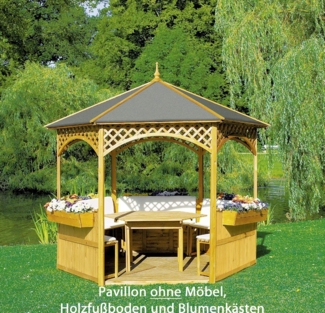 Pavillon Palma (Pavillon mit Holzdach und Dachpappe)