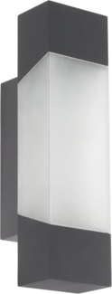 Eglo 97222 LED Outdoor Wandleuchte GORZANO anthrazit satiniert L:8cm H:29cm T:10,5cm IP44