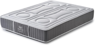 Imperial Confort ViscoBayscent Matratze Visco Graphen 30 cm dick, hohe Festigkeit, atmungsaktiv, 140x200 cm, Viscographen Hr Kern, Weiß-grau, 140x200