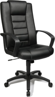 Topstar 7800D60 Chefsessel Comfort Point 10, Bezugsstoff Kunstleder schwarz/schwarz, Teppichbodenrollen